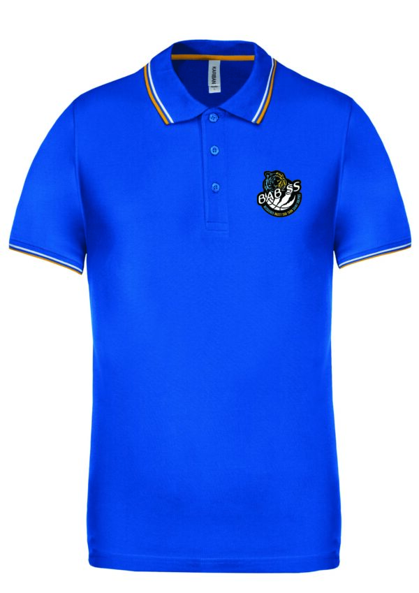 Polo liseré coupe droite homme